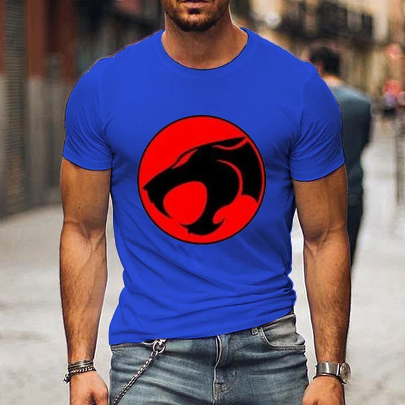 New Cartoon Anime Thundercats T Shirts Men and Woman Fashion T-shirt Streetwear Oversized Harajuku Tops Tees Clothing