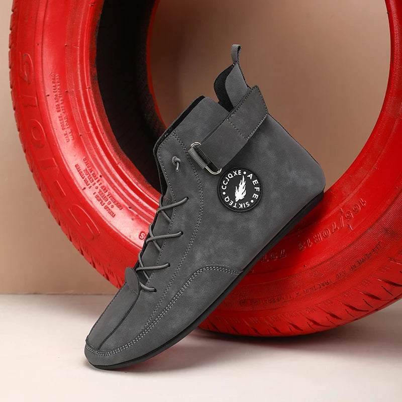 Men's Shoes Non Slip Walking Flats Comfortable Thin Bottom Lace Up Casual Shoes for Men Work Office Driving Shoes Men Footwear