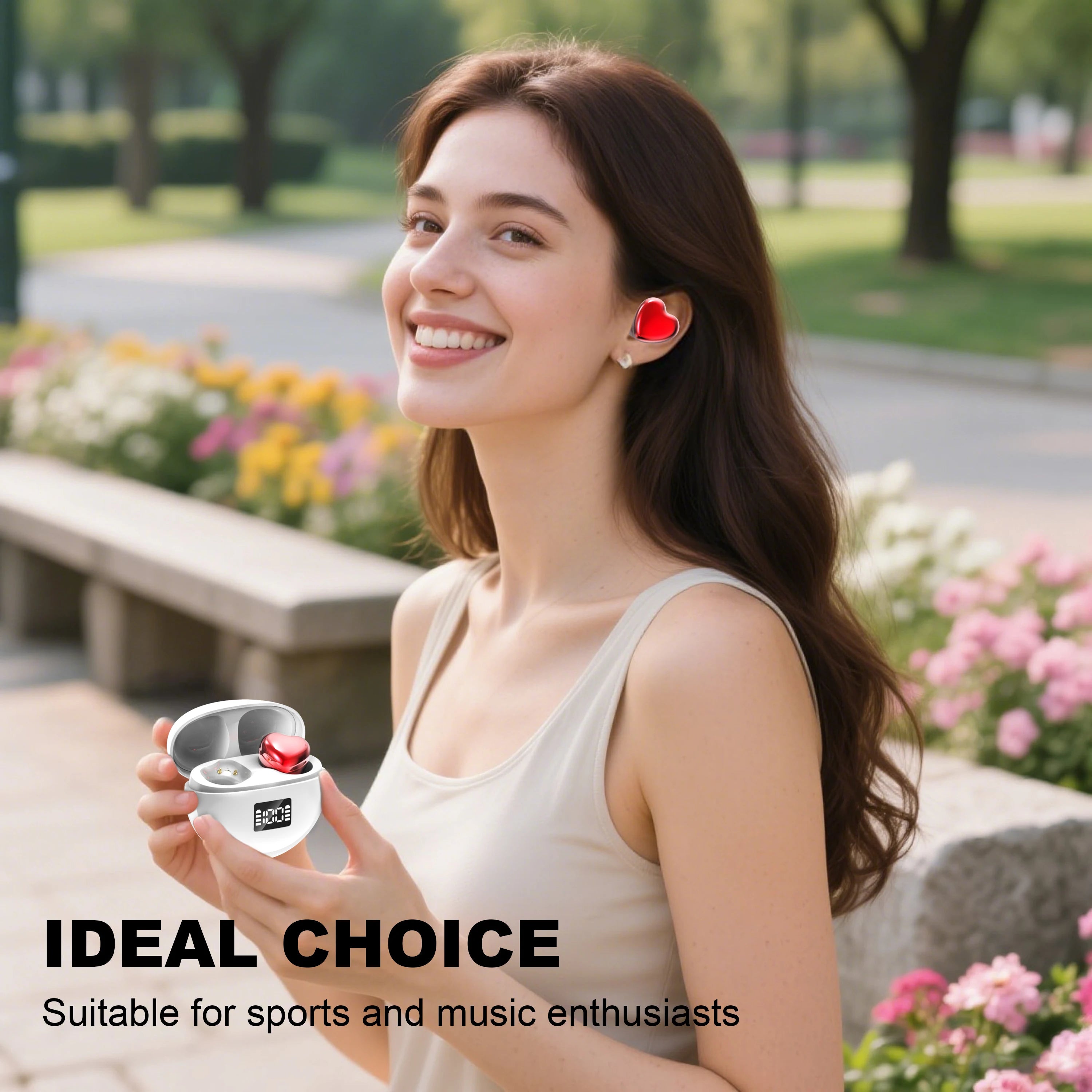 Bluetooth Headphones Pretty Wireless Earbuds Built-In Microphone And Volume Control Headphones Ideal For Sports And Music Lovers