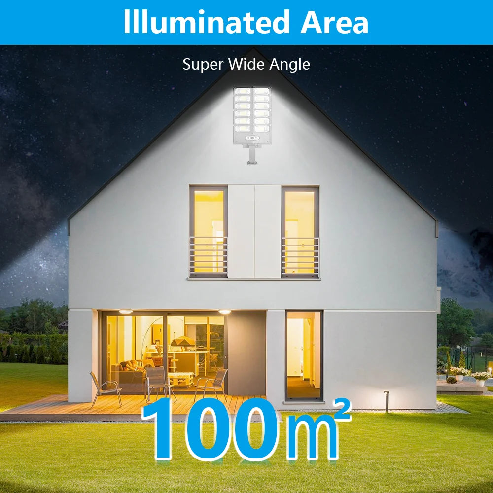 Solar Lights Outdoor Waterproof LED Solar Lamp Motion Sensor Light Remote Control Garden Accessories Outdoor Street Yard Garage