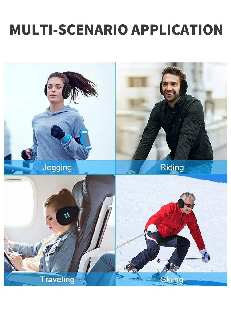 Bluetooth Music Earmuffs Intelligent Wireless Music Sports Earmuffs Winter Warm Earmuffs Velvet Earmuffs Running Walk Earmuffs