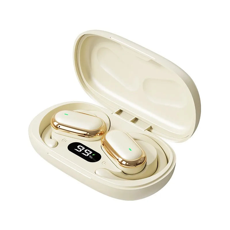 Wireless Bluetooth Earphones, Ear-hook Earbuds Power Display Earphone for iPhone HD Sound Headphones Sports Music Headsets