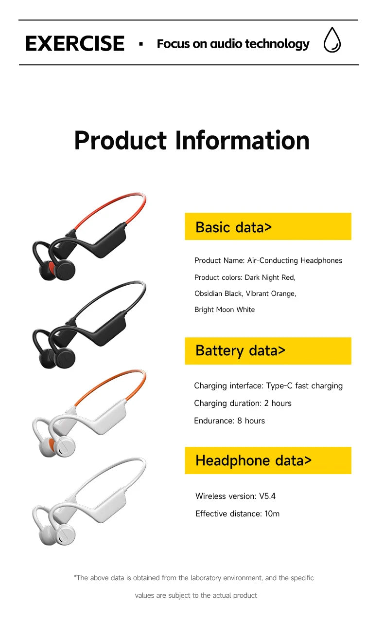 OnePlus Bluetooth Earphones Bone Conduction Headphone Wireless Open Headset Hands-free Waterproof Sports Earphones With Mic