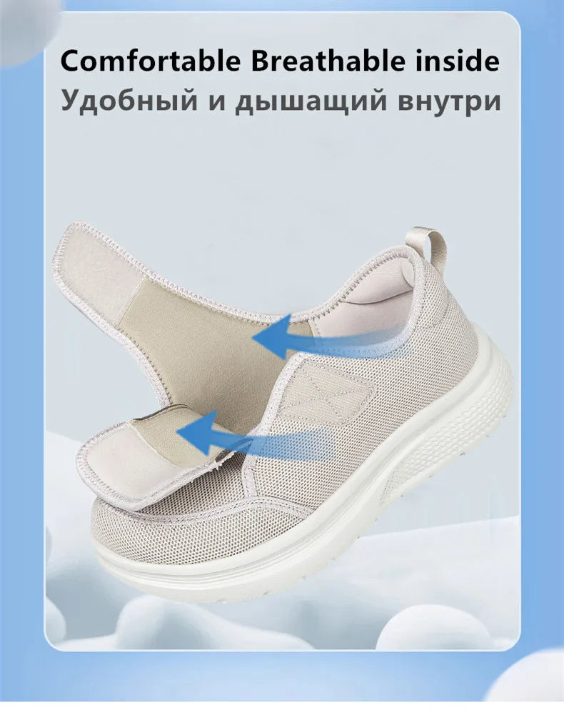 New Wide Toe Men's Barefoot Shoes Orthopedics Wide Feet Swollen Shoes Comfortable Diabetic Shoe Walking Shoes Men's Shoes