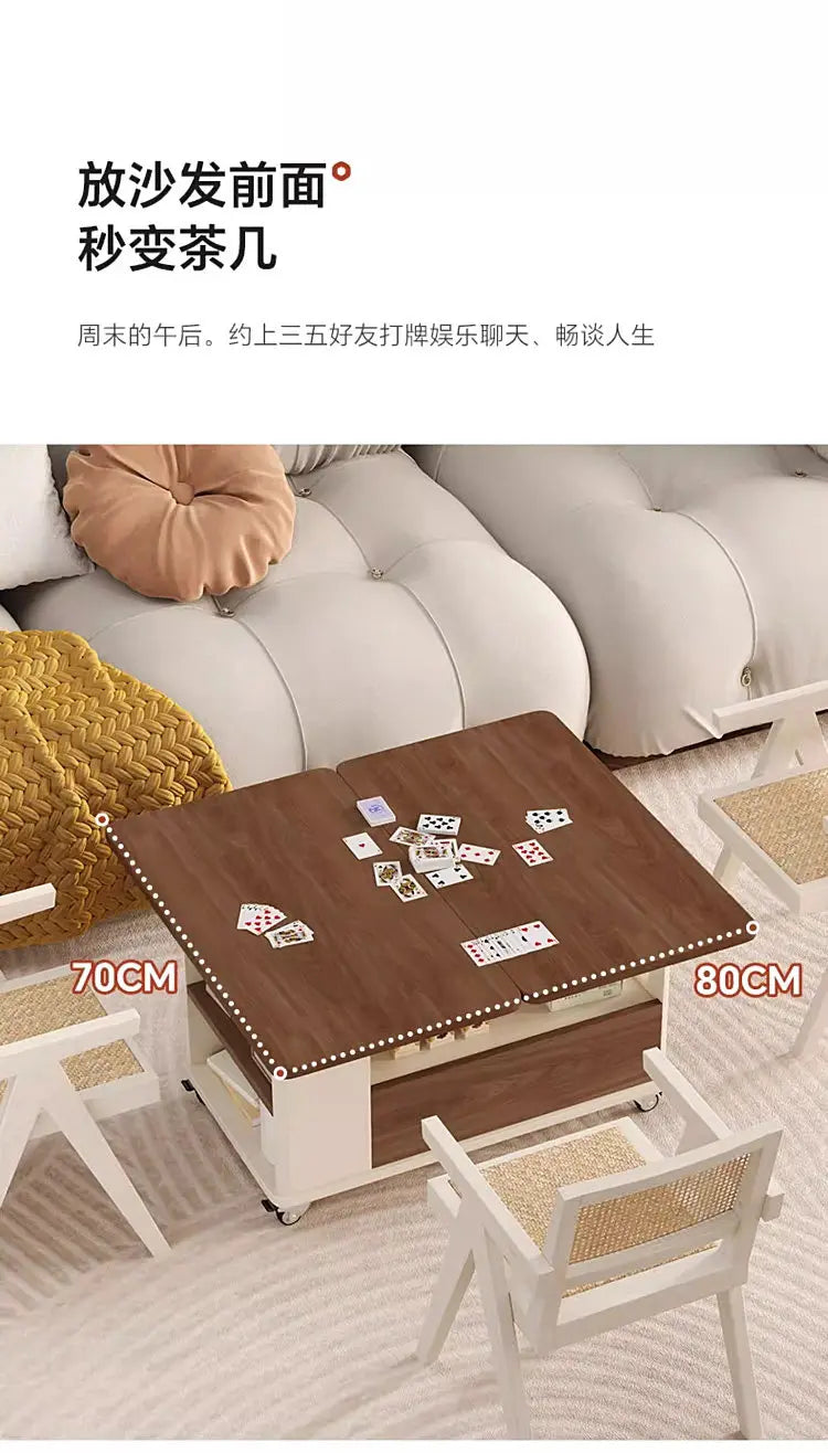 Folding Coffee Tables Multifunctional With Wheels Living Room Storage Side Tables Lounge Center Dining Table Hotel Furniture