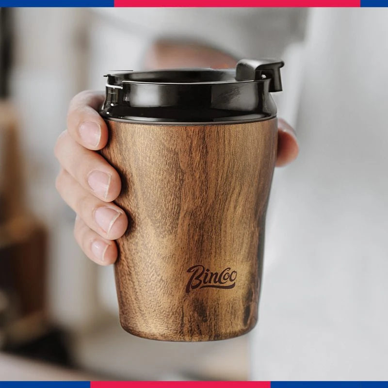 Coffee cup ceramic interior thermos cup Retro high appearance level portable stainless steel water cup
