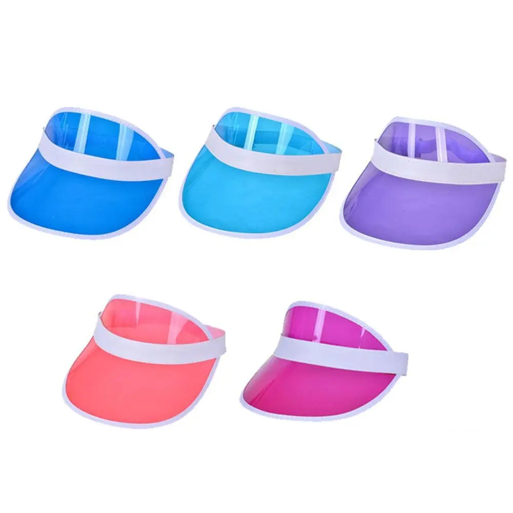 Summer Baseball Hat Anti-UV Sunshade Hat Empty Top Transparent Plastic Visor Caps Sunshade Bicycle Sun Hat Sports Accessories