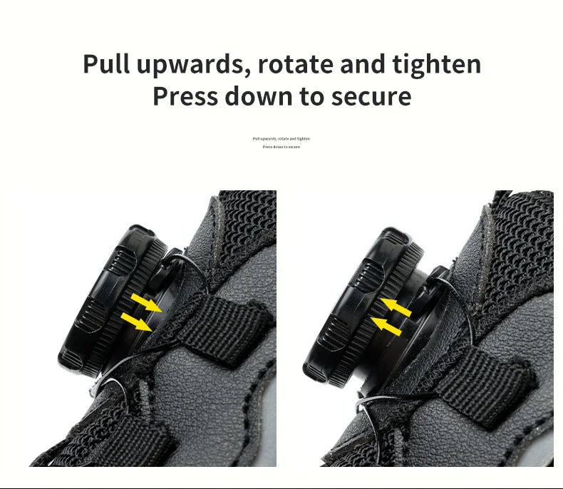 Steel Toe Safety Shoes Anti-smash Anti-Puncture Work Boots Men Slip Resistant Breathable Outdoor Work Indestructible Shoes