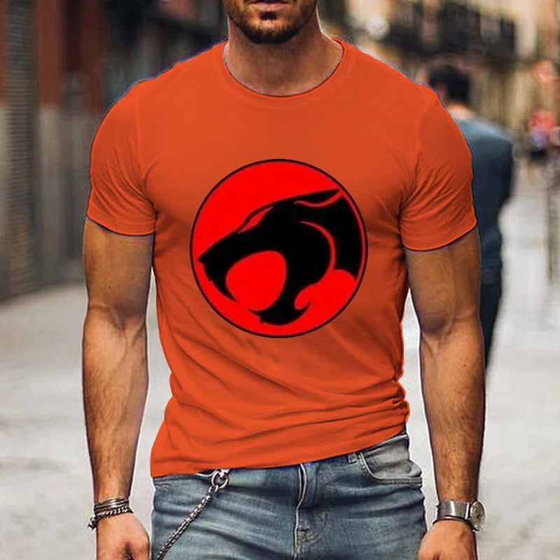 New Cartoon Anime Thundercats T Shirts Men and Woman Fashion T-shirt Streetwear Oversized Harajuku Tops Tees Clothing