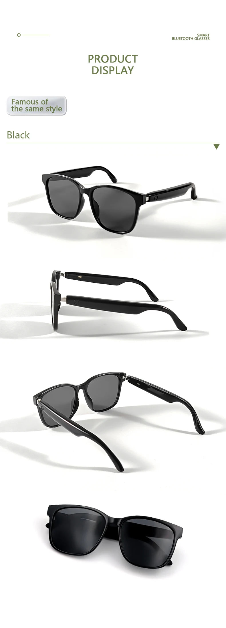 LIGE Bluetooth Inteligente Glasses Life Waterproof Smart Glasses Anti-blue Glasses Anti-ultraviolet Sunglasses for Android iOS