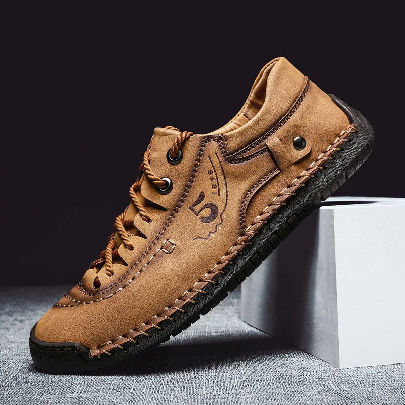 Shoes for Men Leather Casual Shoes Fashion Soft Homme Outdoor Comfortable High Quality Classic Ankle Non-slip Flats