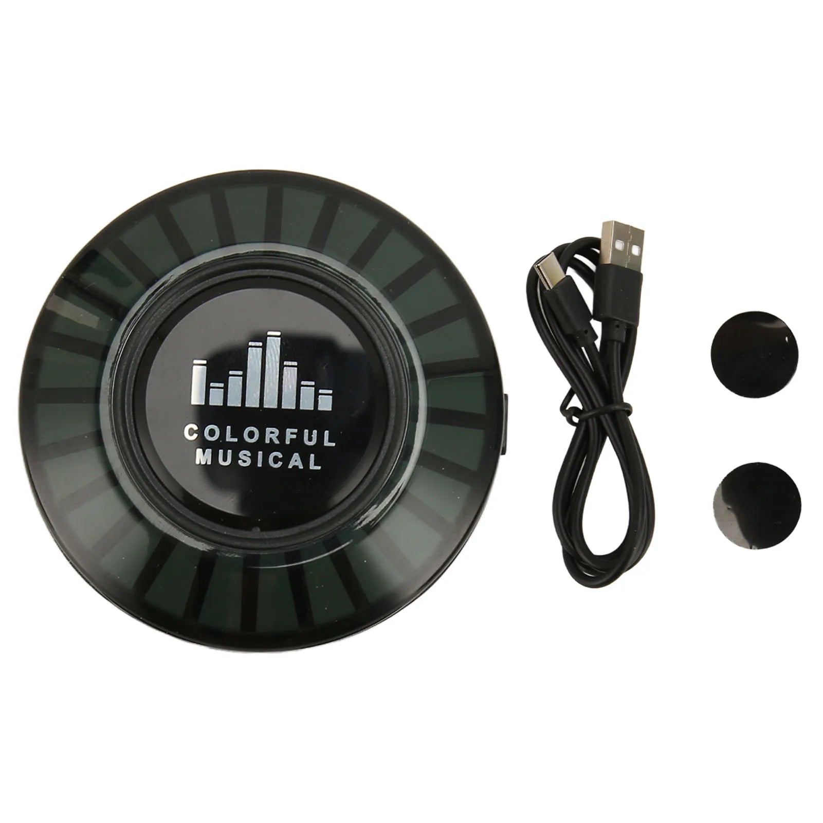 Wireless Bluetooth 5.0 Speaker Bone Conduction Speaker Black USB Rechargeable Easy Pairing 400mAh RGB Rhythm Lights for Travel