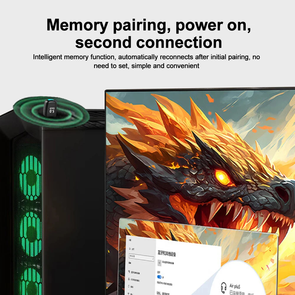 Bluetooth Adapter USB Bluetooth 5.4 for PC Dongle Adaptador Wireless Mouse Keyboard Music Audio Receiver USB Transmitter