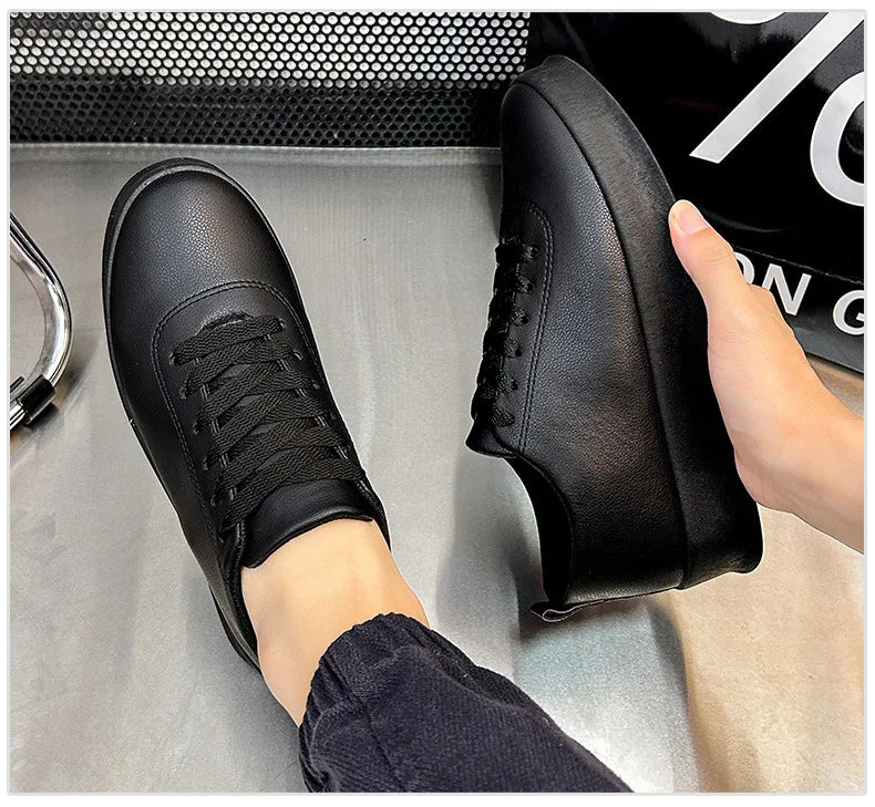 Men's Shoes Spring/Autumn Casual Sports Shoe Lace Up Man Shoe White Sneakers Shoes for Men