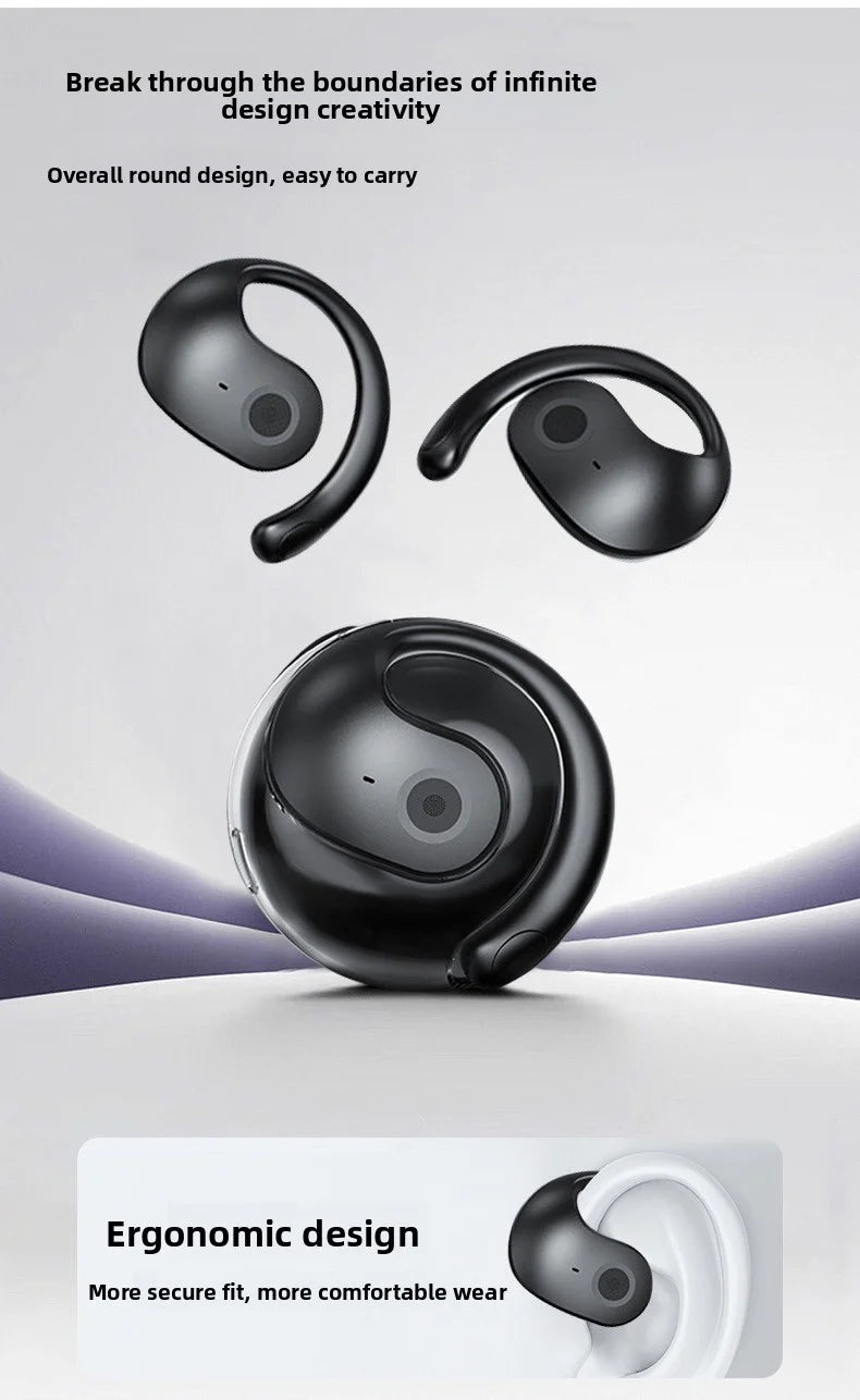 Bluetooth wireless headphones - bone conduction - touch control - non-intrusive earpiece - extremely long battery life
