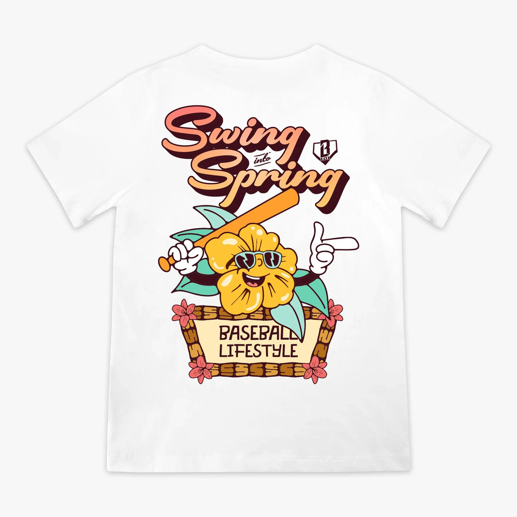 Summer Latest Baseball # 101 # Lifestyle Youth/Adult Cartoon Spring Flower Print Breathable Fashion Loose Cotton T-shirt