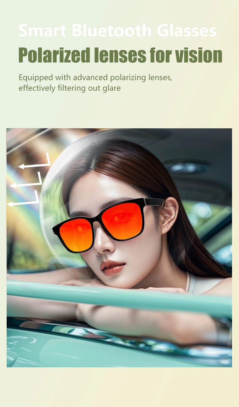 LIGE Bluetooth Inteligente Glasses Life Waterproof Smart Glasses Anti-blue Glasses Anti-ultraviolet Sunglasses for Android iOS