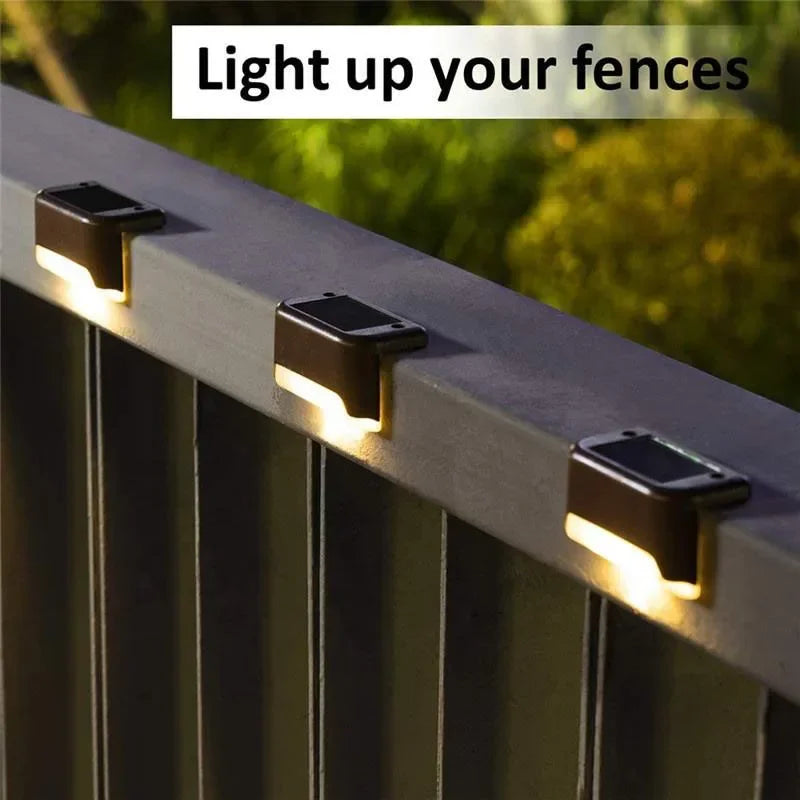 Solar LED Lights Outdoor Garden Light Deck Lamp Solar Stairs Light Waterproof Solar Step Lamp for Outdoor Patio Garden Decor