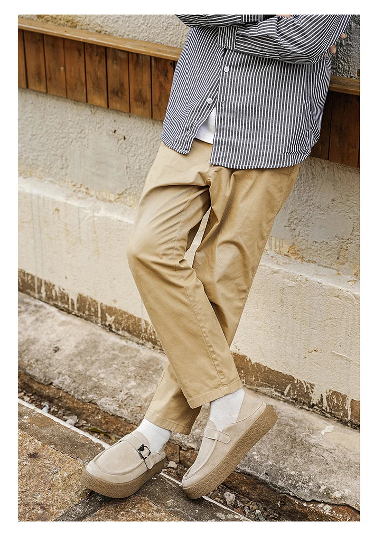 New autumn and winter men's shoes high-quality suede casual shoes British style thick soled board shoes fashionable slippers