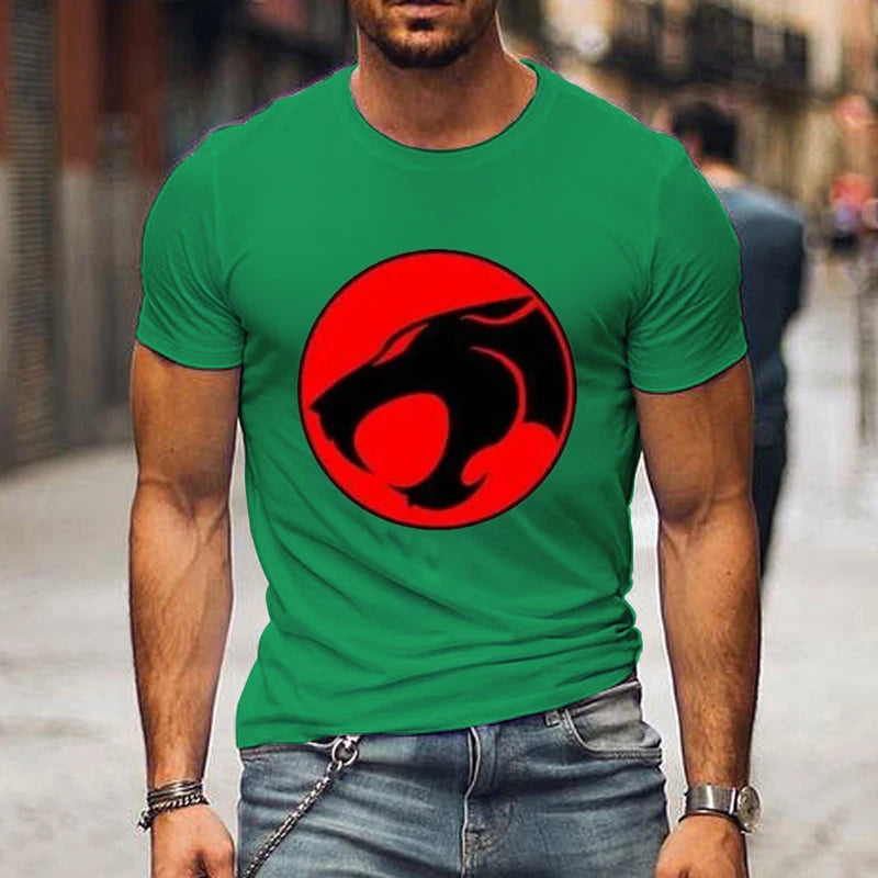 New Cartoon Anime Thundercats T Shirts Men and Woman Fashion T-shirt Streetwear Oversized Harajuku Tops Tees Clothing