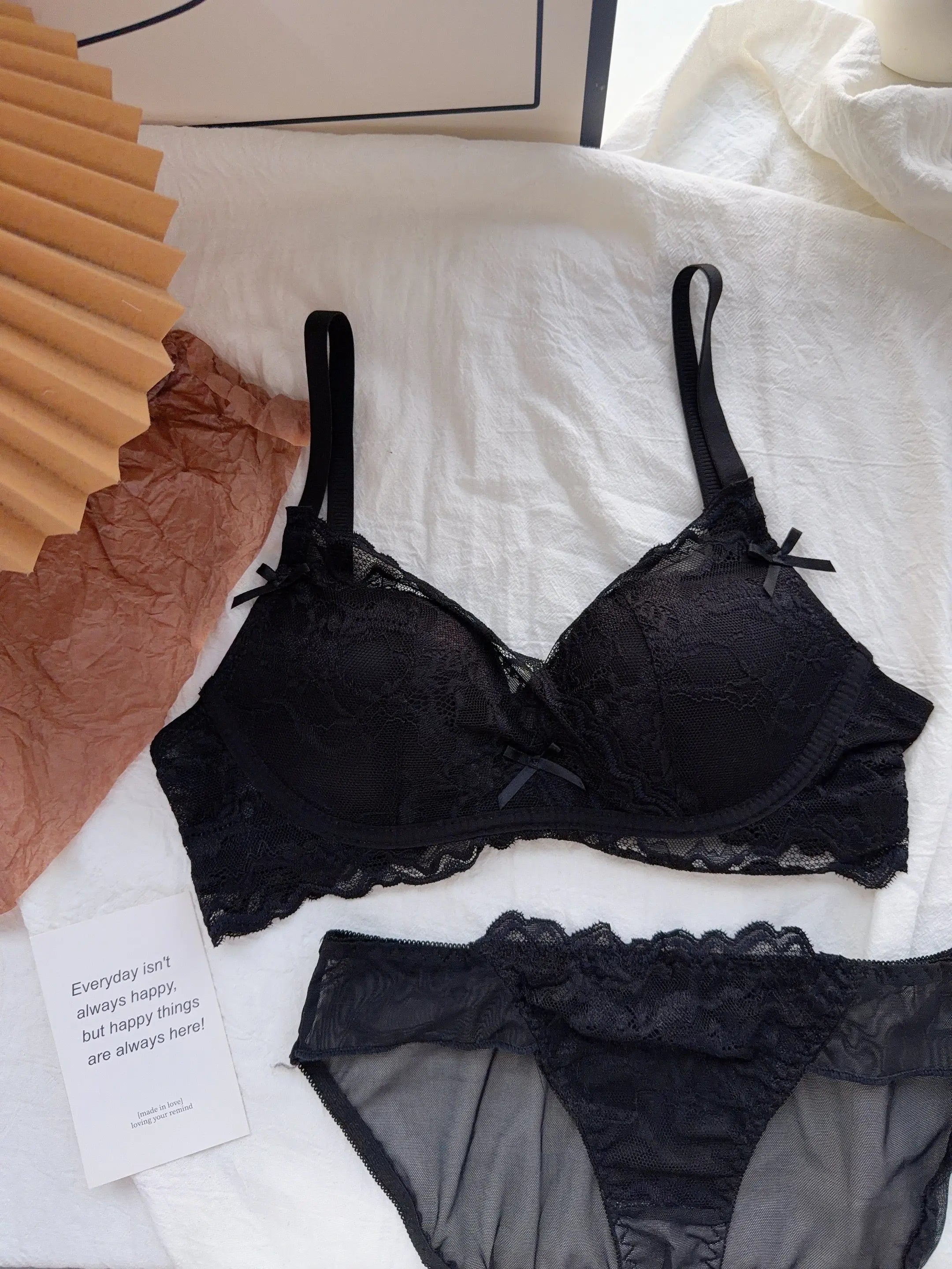 Cute Red Bra and Panty Set Women,Comfortable No Wire Push Up Lingerie,Sexy Bridal Wedding Lingerie Set,Girls Birthday Present