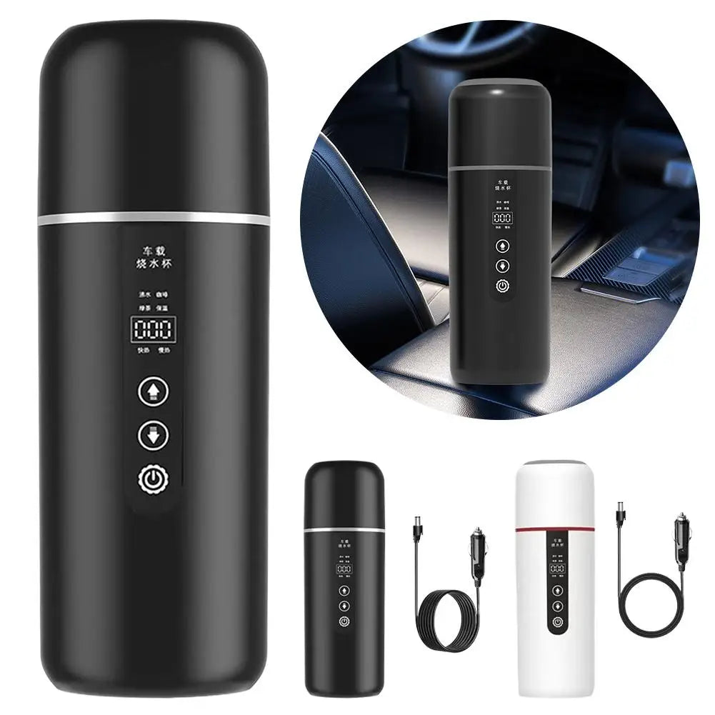 12V 24V Car Heating Cup 500Ml Electric Kettle Water Heater Boiling Mug Boiler Thermostatic Tumbler Termos Thermos Thermal Mug