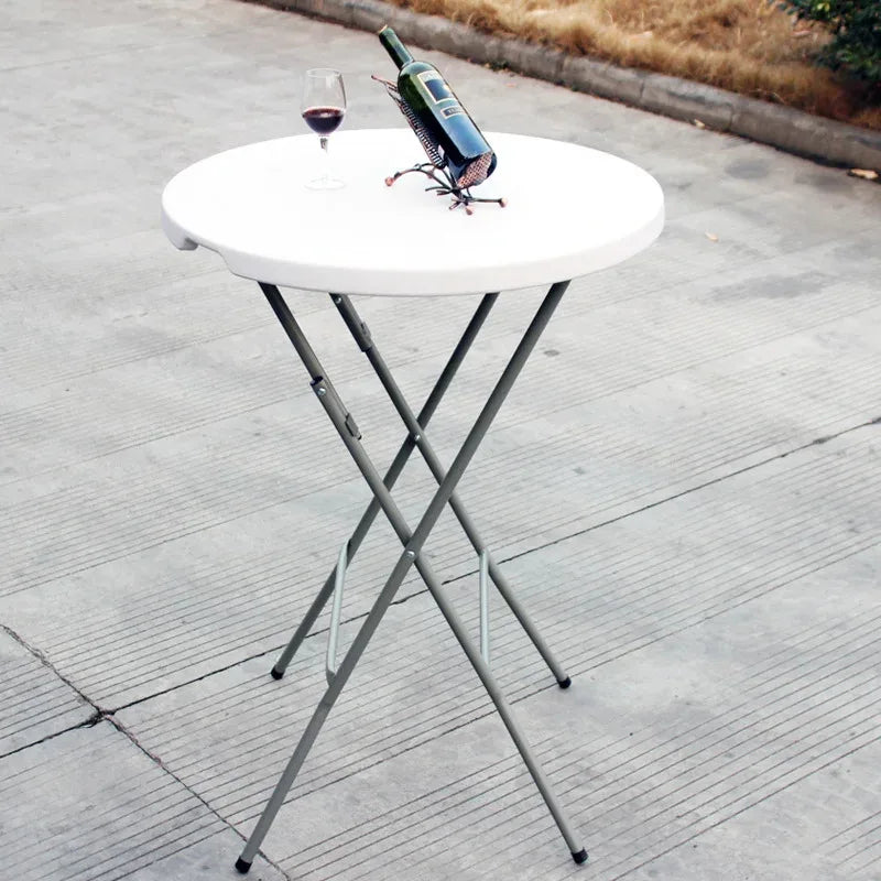 Folding Bistro Table For Outdoor Garden Dining & Hotel Use Foldable Plastic High Bar Table For Camping