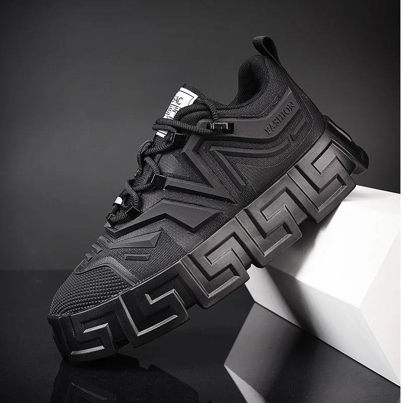 Men's Casual Sports Shoes, Fashionable Thick Soled Skateboarding Shoes, Trendy and Comfortable Men's Shoes Suitable for Outdoor