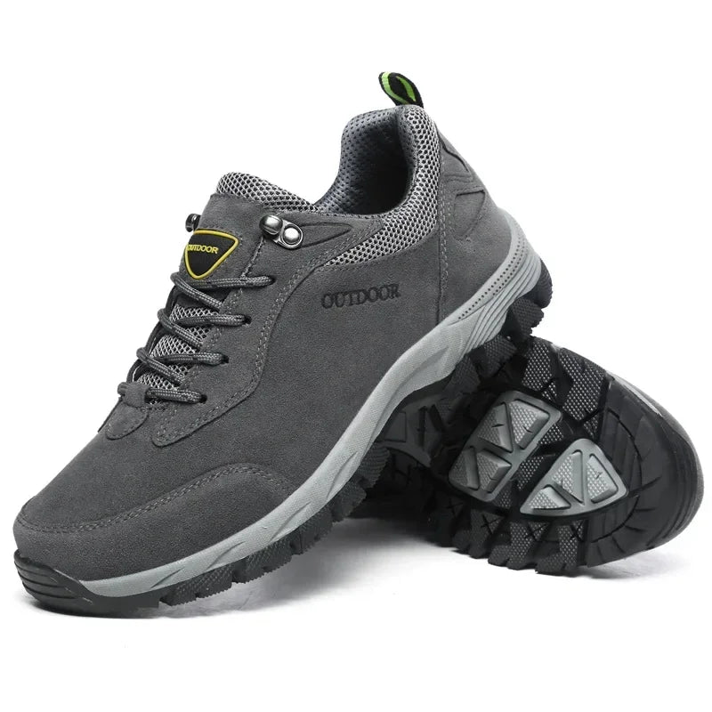 Men's Hiking Shoes Suede Leather Shoes for Men Outdoor Walking Footwear Climbing Hunting Male Sneakers New Ankle Boots Size 49