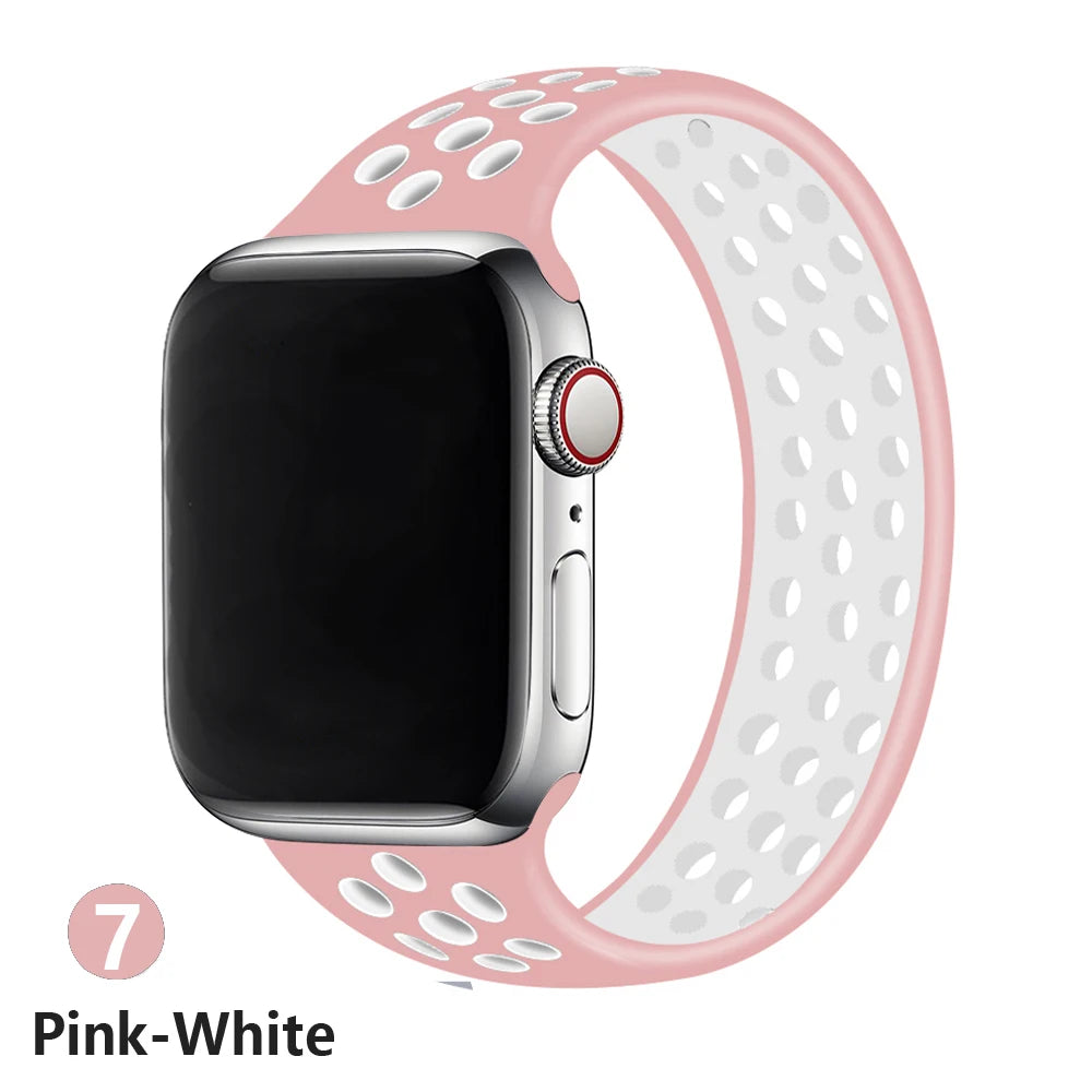 Solo Loop for Apple Watch band 44mm 40mm 45mm 41mm 49mm 46mm 42mm Silicone bracelet iWatch Series SE 6 7 8 ultra 2 3 10 11 strap