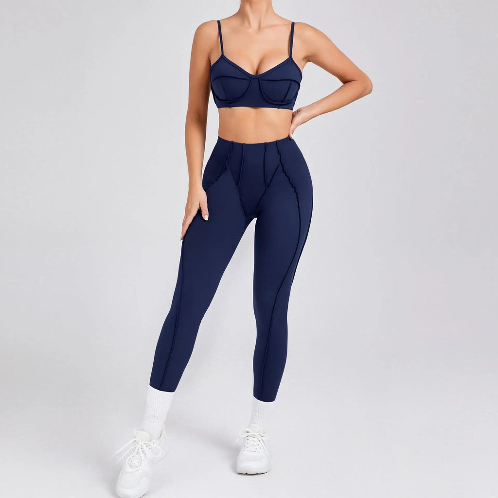 1/2 Pcs Yoga Bra Sets for Women Gym Suit Fitness Outfit High Waist Workout Leggings Activewear