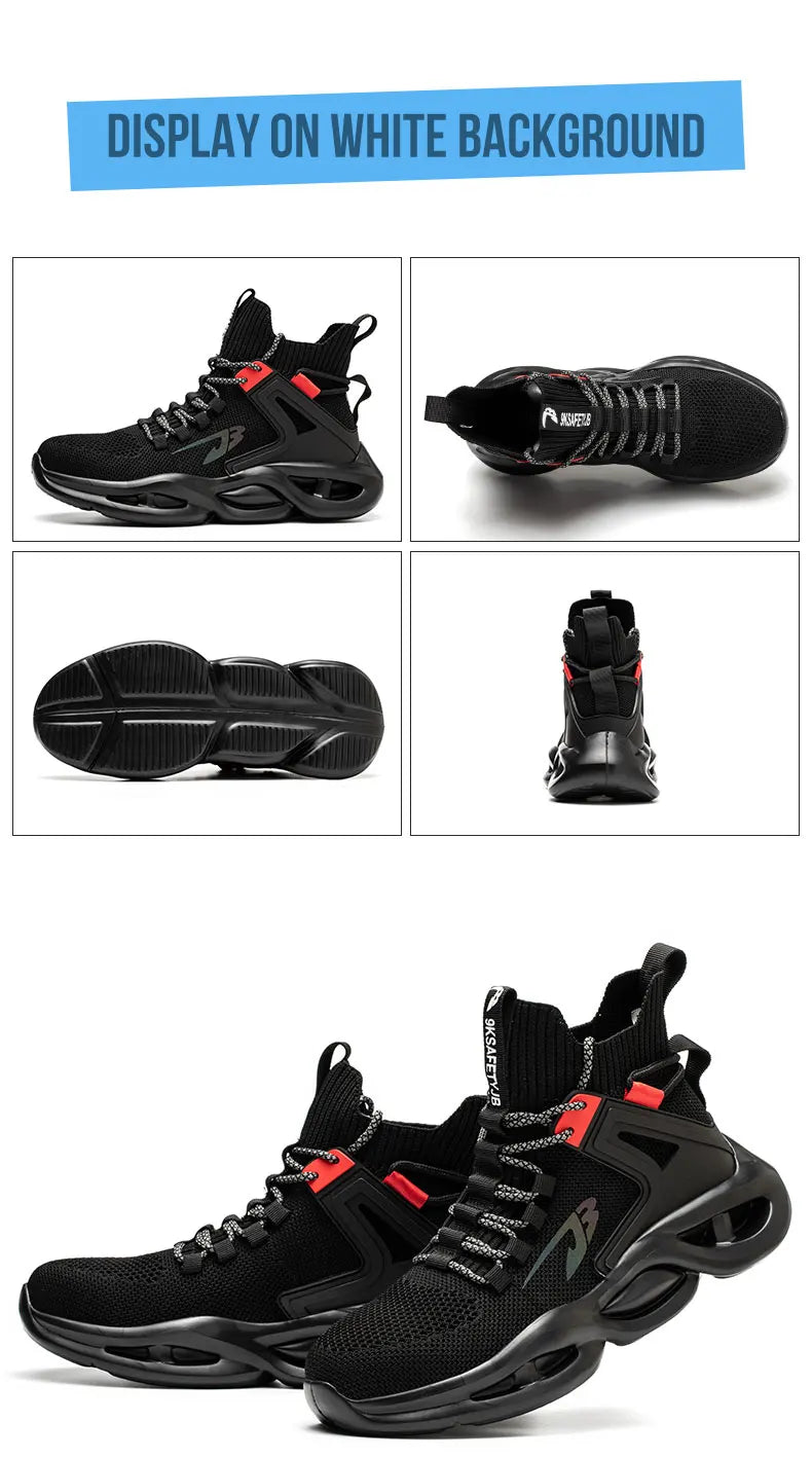 2025 New Safety Shoes Men Boots High Top Work Sneakers Steel Toe Cap Anti-smash Puncture-Proof work Boots Indestructible Shoes