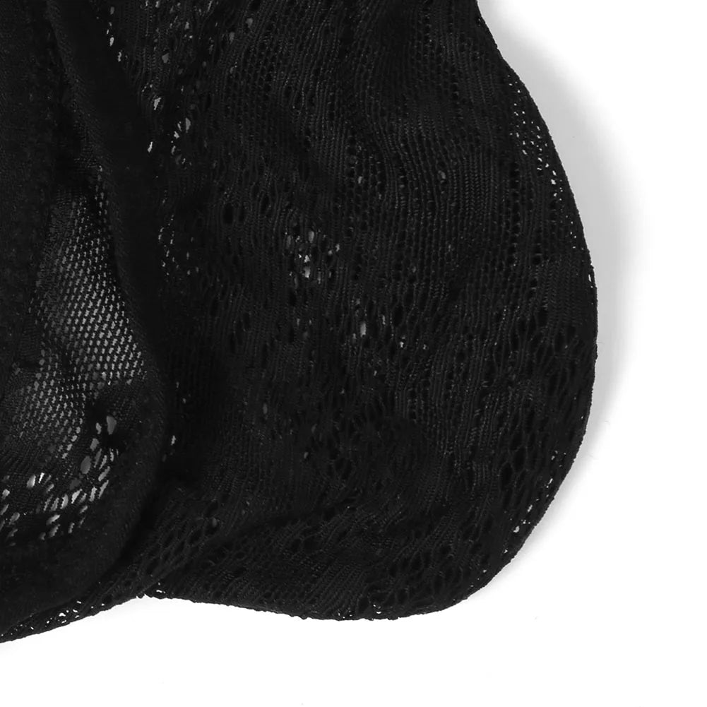 Lingerie For Men Sexy Briefs Ultra-thin Transparent Underwear Mesh Thongs Breathable Trunks Sissy U Convex Pouch Underpants
