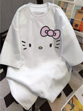 Summer Children T-shirt  Sanrio Simple Comfortable Versatile Basic Style Breathable Fabric 100% Pure Cotton Material Fashionable