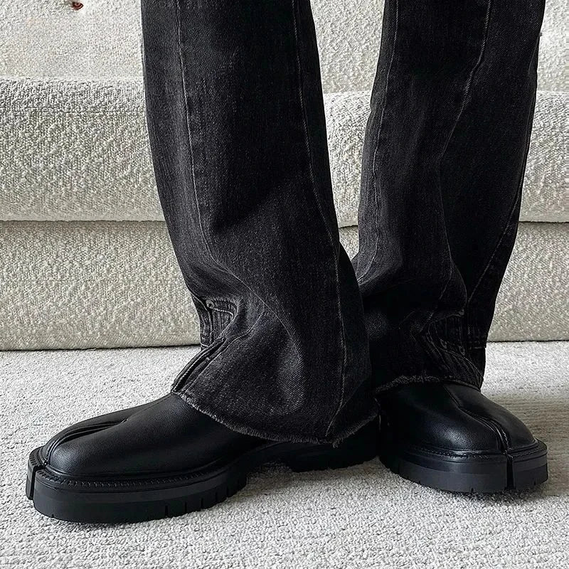 Shoes for Men Women Genuine Leather Classic Split Toe Shoes Casual Shoes Unisex Flat Shoe Comfortable Design Men Shoe Zapatos