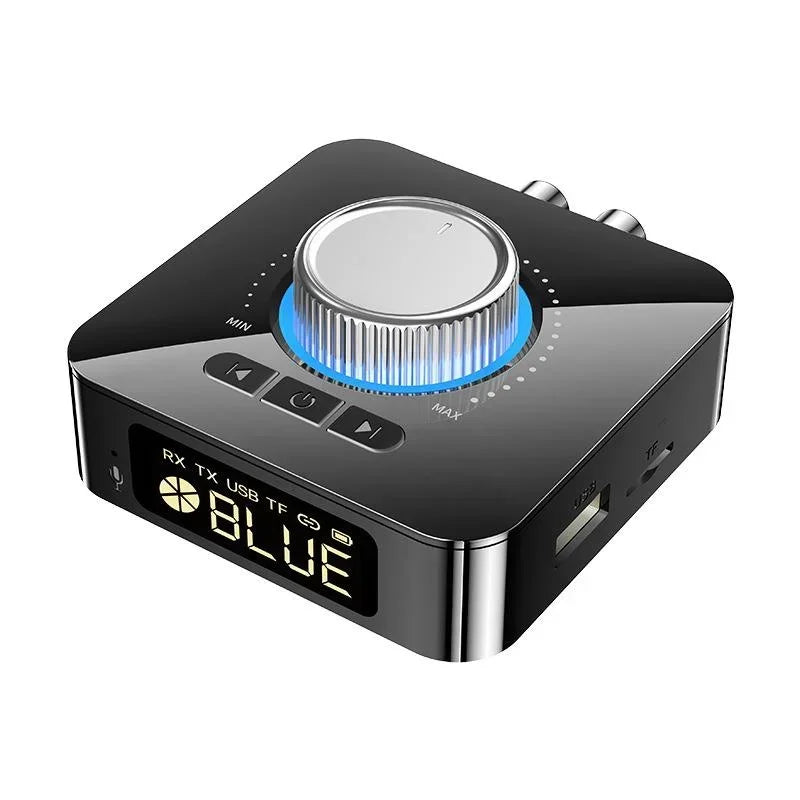 Bluetooth 5.0 Wireless Audio Adapter Digital Display 2in1 Receiver Transmitter AUX Converter Portable Audio Streaming Device