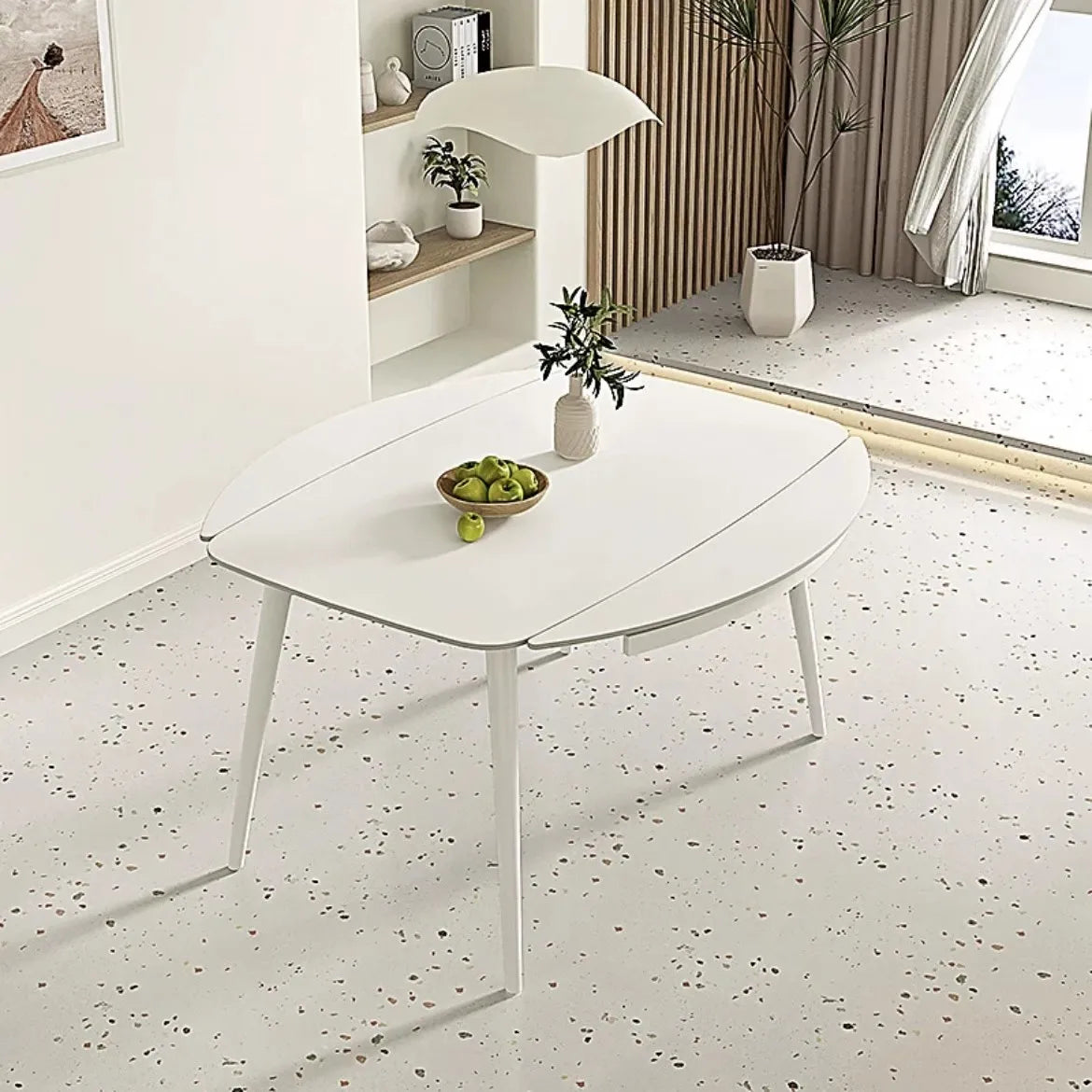 Folding Extendable Dining Table Kitchen Extending Nordic Designer Dining Table High Center Salon Mesas De Jantar Home Furniture