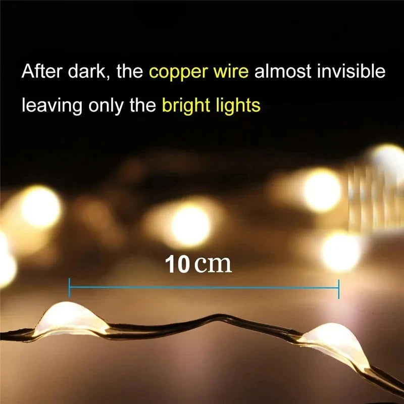 Solar String Fairy Lights 12M 100LED / 22M 200 LED Waterproof Outdoor Garland Solar Power Lamp Christmas For Garden Decoration