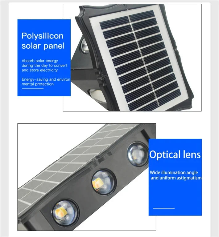Solar LED Light Wall Lamp Outdoor Waterproof High Brightness Up and Down Luminous Lighting for Outdoor Garden Decoration