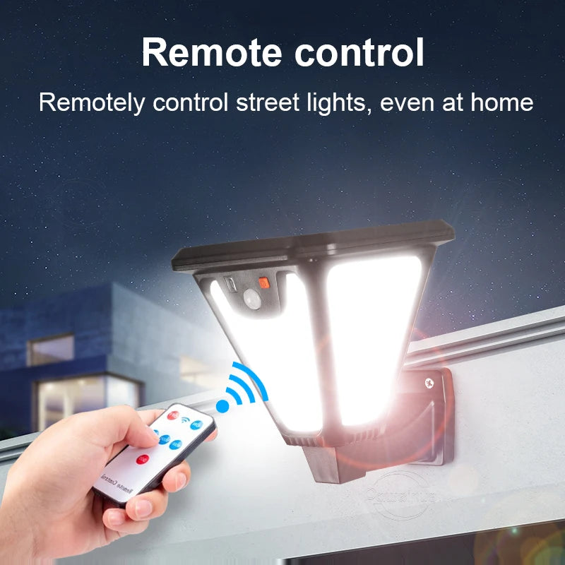 Solar Outdoor Lights USB Rechargeable Solar Lawn Lamp Motion Sensor 3 Modes Solar Wall Lamp Outdoor Waterproof Garden Yard Light
