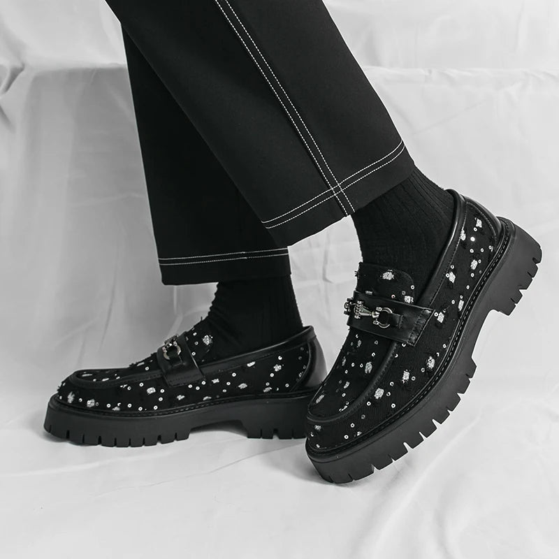 Hot selling thick soled men's shoes Trendy brand designer style Outdoor fashion street walking Daily Young Work Shoes 38-46