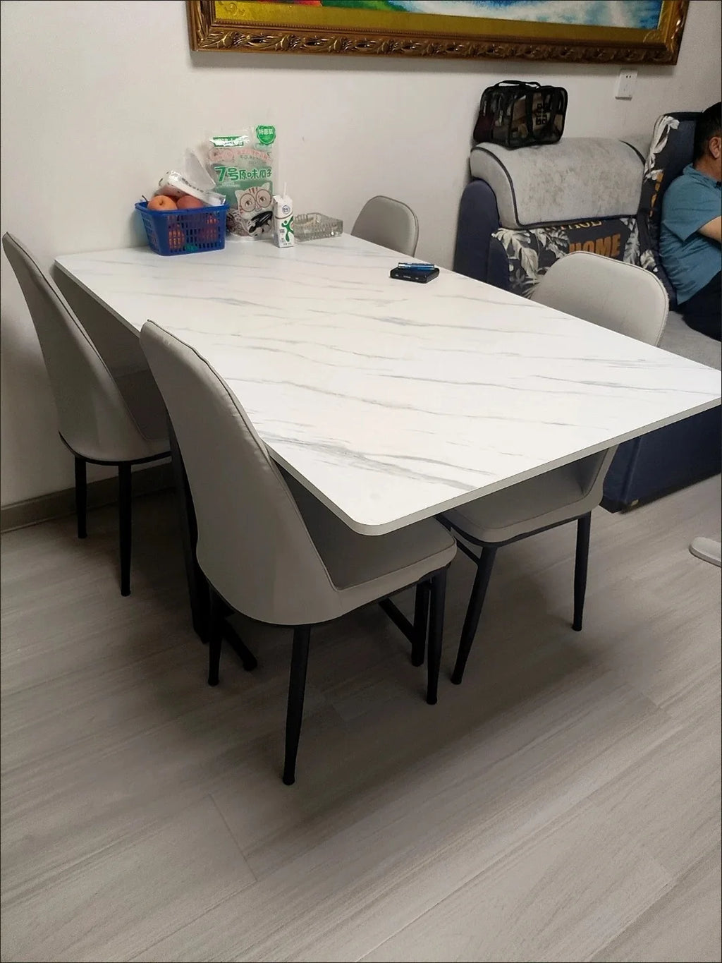 Foldable Rectangular Dining Table 100/120/140 Cm for Small Space Home And Restaurant Furniture Compact Meal Folding Table
