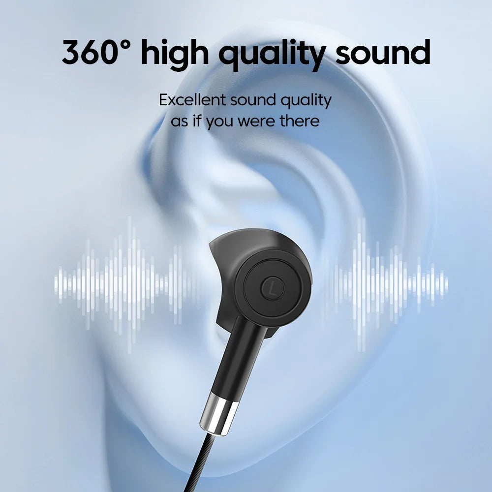 Bluetooth 5.4 Wireless Earphones Neck Mounted Headphones Gaming LED Display Hifi Stereo Sports Headset Halter Magnetic Earbud