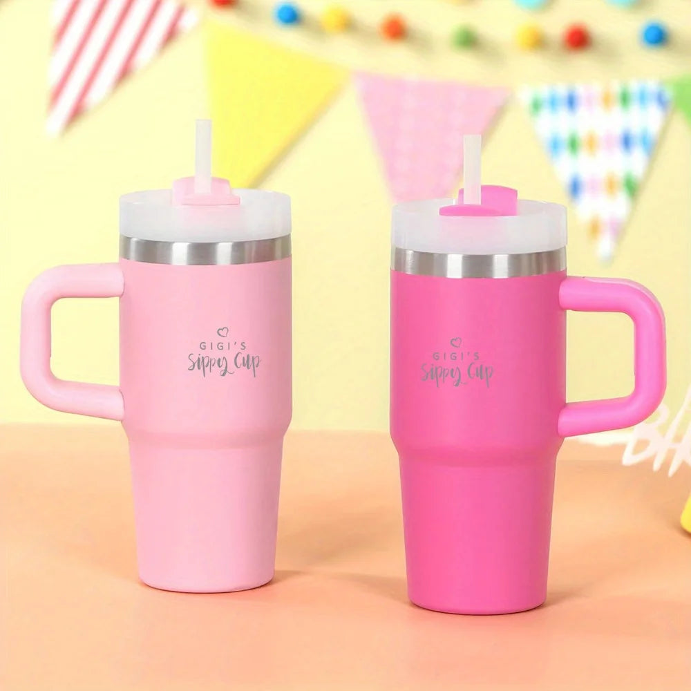 14oz Thermal Mug with Handle, 304 Stainless Steel Insulated Tumbler Vacuum Coffee Cup, Portable Water Cup Travel Thermal Cup