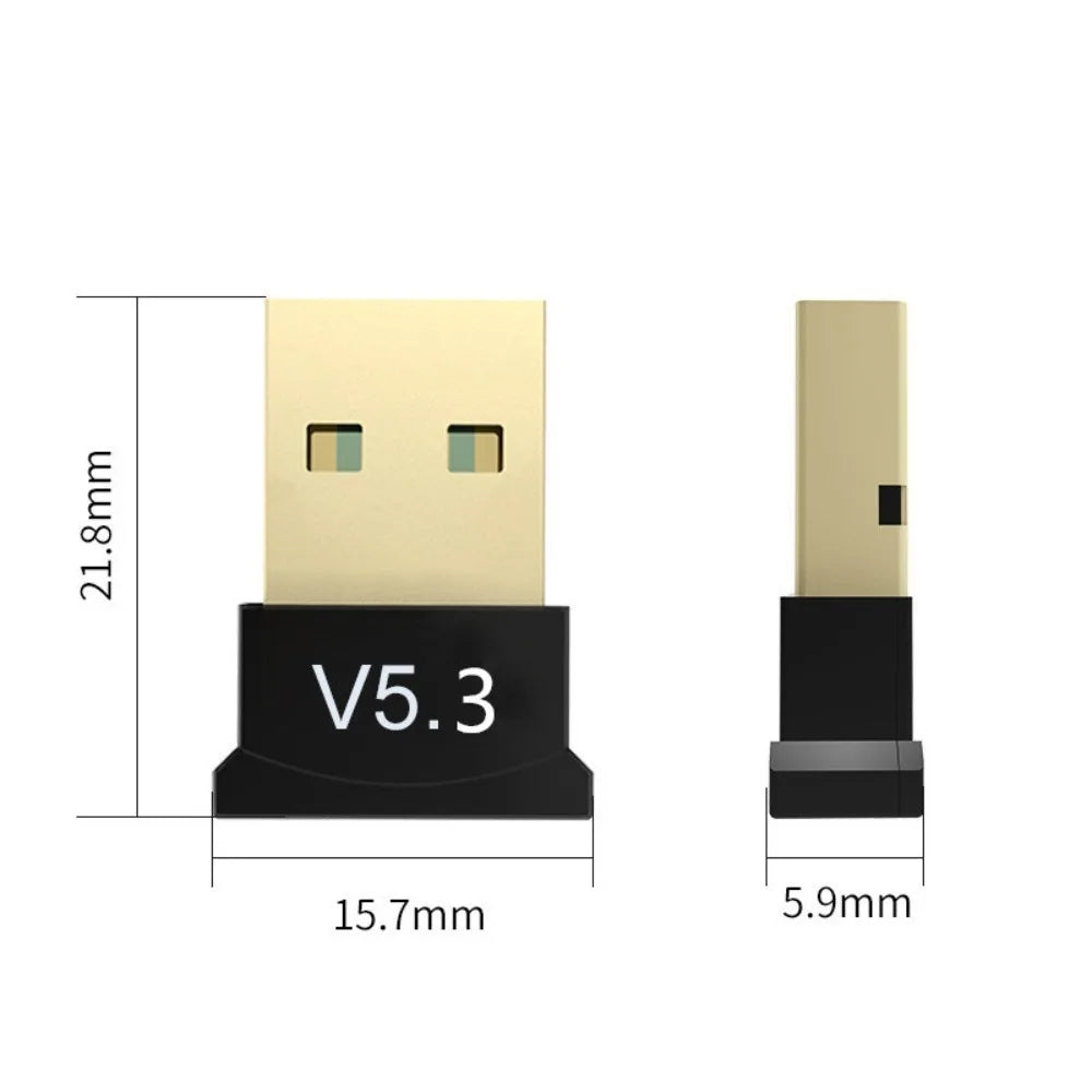 Bluetooth Transmitter USB Wireless Adapter Bluetooth 5.3 Audio Receiver USB Bluetooth 5.3 Adapter USB Dongle Wireless