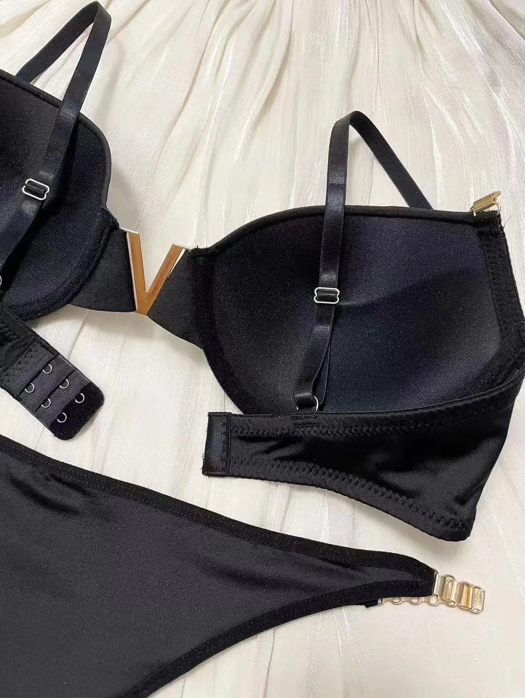 Fashion Sexy Bra Set Girls Women Comfortable Push Up Underwear Set Circular Trim Strap Bras Lingerie Panty Sets