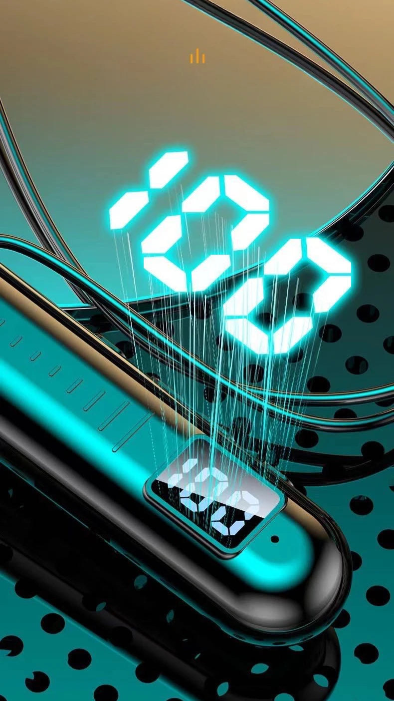 Bluetooth 5.2 Earphones Neckband Headphones TWS Wireless Headsets HiFi Stereo LED Digital Display Dual Mode Waterproof Earbuds