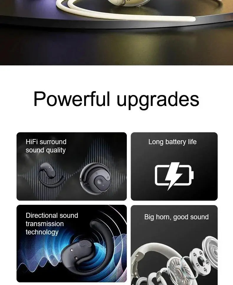 Wireless Headphones Bluetooth 5.4 Headset With Mic HiFi Stereo Sound Earphones Smart Touch Sports Waterproof Earbuds For iPhone