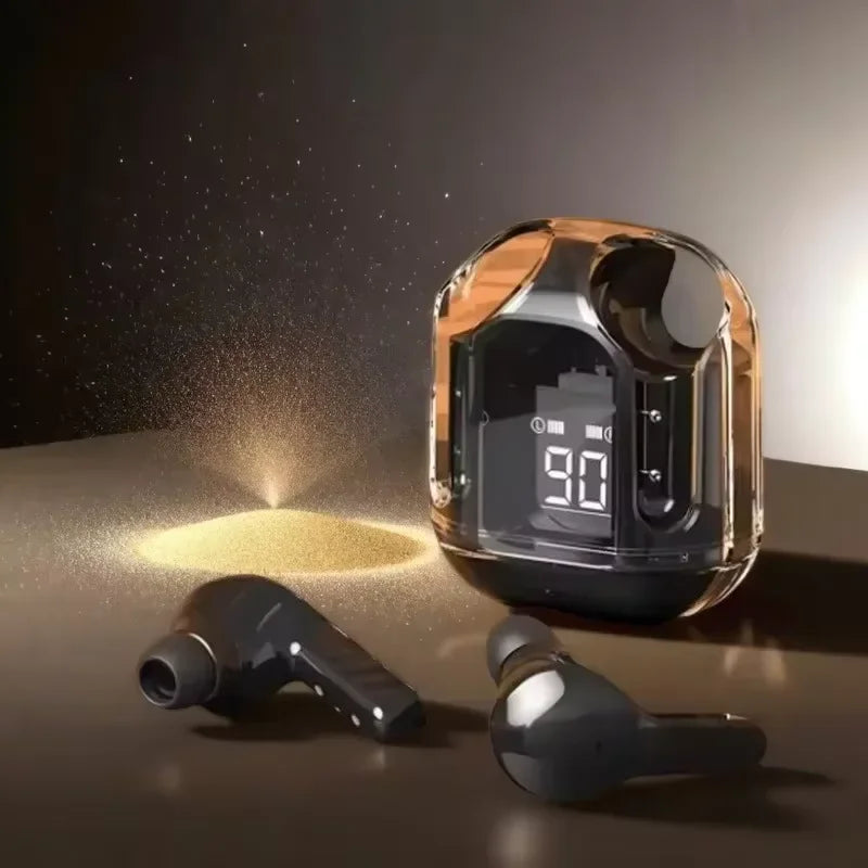 Wireless Bluetooth Headset Transparent Design with LED Digital Display Stereo Sound TWS Earphone for Sports Working-Air BT30