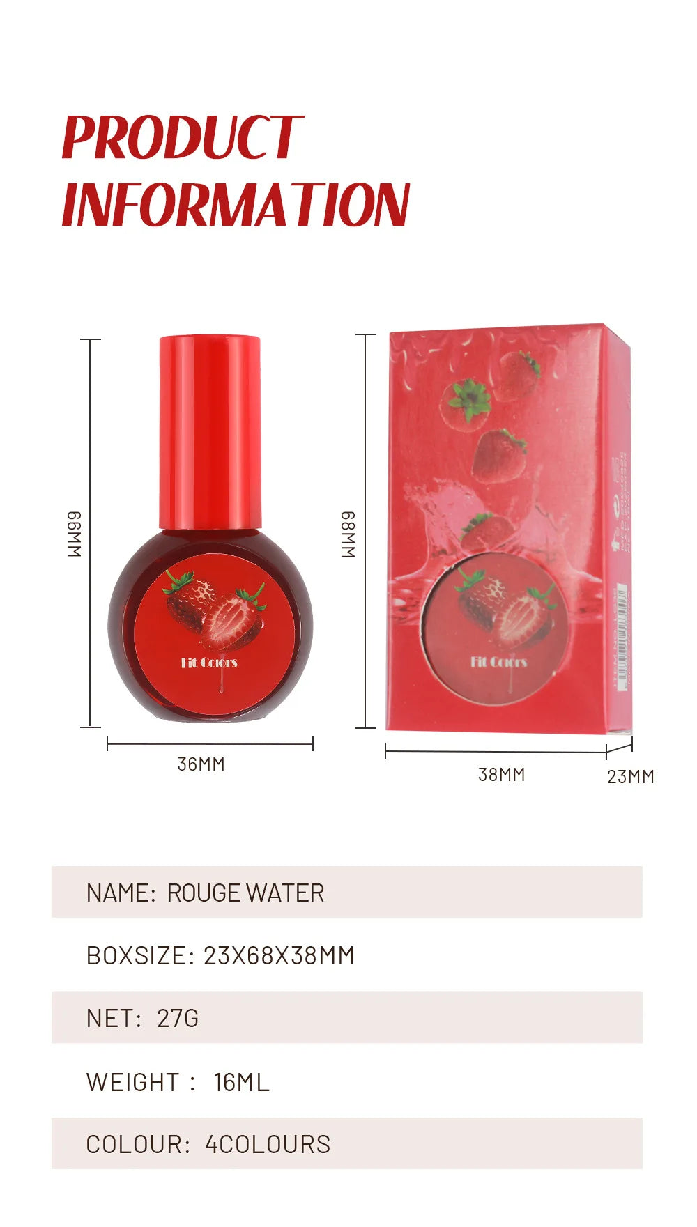 Water Based Blush Lip Stain Matte Liquid Tint For Face Contouring Long Lasting Eyeshadow And Lipgloss Makeup